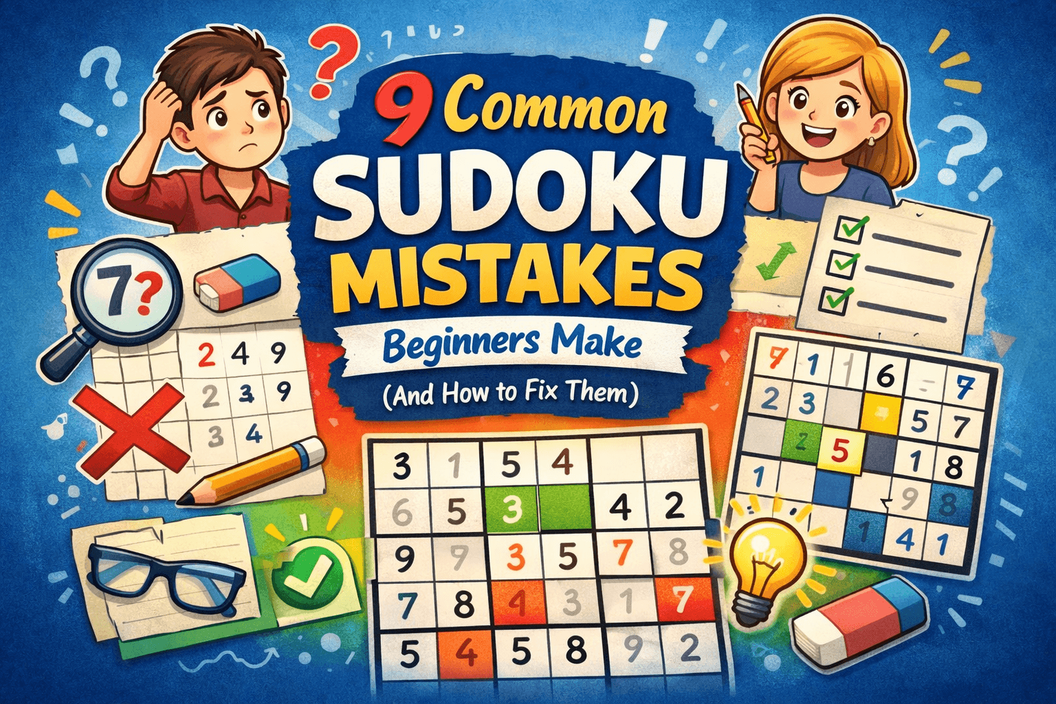 9 häufige Sudoku-Fehler, die Anfänger machen (und wie man sie behebt)